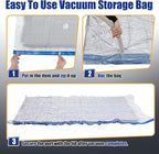 XX-Jumbo Size 48''X88'' Vacuum Storage Space Bags Extra Large for Blanket, Bedding, Comforters, Carpet, Sofa Pad Mattress, Pump Not Included (2 Pack)