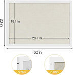 AKTOP White Cork Bulletin Board with Linen 20" X 30", Large Framed Corkboard for Wall, Hanging Pin Board Picture Board for Home Office Decor, Cute Vision Board with Pushpins