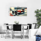Large Abstract Car Posters F1 Wall Art Vintage Formula 1 Racing Canvas Prints for Boys Room Wall Decor Retro Racin Cars Painting Artwork for Living Room Bedroom Office Man Cave Home Decoration 20x40"