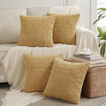 Fancy Homi 4 Packs Decorative Throw Pillow Covers for Living Room Couch Bed, Modern Farmhouse Boho Home Décor Accent Cushion Case, 14" x 14", Mustard Yellow