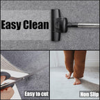 Non Slip Rug Pad Grippers - 4x6 Ft, 1/4" Thick, Felt + Rubber Double Layers Area Carpet Mat Tap, Provides Protection and Cushioning for Hardwood or Tile Floors