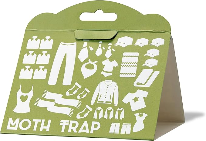 Triple Strength Clothes Moth Traps – Safe, Non-Toxic Closet Moth Prevention for Clothes & Wool – Pheromone Traps for House & Wardrobe Protection – 6 Pack