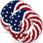 2 Pcs 18 Inch Patriotic Wreath for Front Door 4th of July Wreath Red White Blue Rose Front Door Decor Independence Memorial Artificial Rose Wreaths for 250th Anniversary Porch Wall Indoor Outdoor