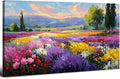 Flower Wall Art Vintage White Floral Canvas Pictures Abstract Blooming Flower Prints Painting Large Abstract Botanical Blossom Wall Decor Elegant Artwork for Bedroom Living Room Home Decoration 24x48"