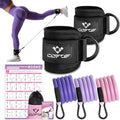 Ankle Resistance Bands with Cuffs, Ankle Bands for Working Out, Kickbacks Hip, Leg Glute Exercise Equipment with Training Poster, Resistance Workout Equipment for Women