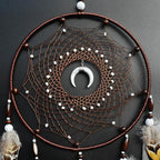 Urdeoms Large Dream Catchers for Bedroom Adult Brown Boho Dream Catcher Wall Decor with Turquoise Hanging Ornament Teen Dorm Room Decor Festival Gift