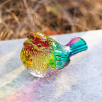 H&D HYALINE & DORA 3" Colorful Glass Bird Figurine Miniature Blown Glass Birds Bird Gifts for Bird Lovers Women Men Animals Collectible Figurines for Desk Table Decor
