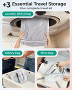 BAGSMART Vacuum Storage Bags with Portable Pump, Travel Space Saver Bags for Clothes, Heavy Duty Compression Bags for Storage, Vacuum Seal Bags with Hand Pump, Travel Essentials for Packing-Gray