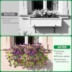 Homsunny Artificial Fake Flowers Plants for Outdoor, 2PCS Long 29.5 in Faux Petunias Silk Flower UV Resistant No Fade for Home Outside Garden Balcony Yard Porch Realistic Spring and Summer Decor