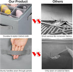 Shoe Organizer for Closet, Foldable Shoe Box with Adjustable Dividers and Clear Cover, Space Saving Shoe Storage Organizer Cabinet with Reinforced Handles, Fits 20 Pairs, Gray, TP10G