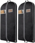 BALEINE 1PK Heavy Duty Garment Bag with Shoe Storage Travel Bag for Dresses, Suit, Coats Travel Essential (43", Black) (Pack of 2)