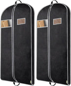 BALEINE 1PK Heavy Duty Garment Bag with Shoe Storage Travel Bag for Dresses, Suit, Coats Travel Essential (43", Black) (Pack of 2)