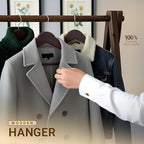 Utopia Home Premium Wooden Hangers 20 Pack - Durable & Slim Coat Hanger - Suit Hanger with 360-Degree Rotatable Hook - Wood Hangers with Shoulder Grooves (Brown Color)