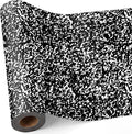 Hahafelt 1.3x39 ft Fabric Bulletin Board Roll Composition Notebook Bulletin Board Marble Non-Woven Reusable Waterproof Erasable Wrinkle Resistant Fabric Roll for Background Decor DIY Craft