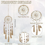 INFUNLY 6 Set Mini Dream Catchers Kit for Keychain DIY Dream Catcher Making Kit Colorful Handmade Small Dream Catcher for Bag Pendant Car Interior Backpack Charm