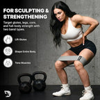 DMoose Fitness Fabric Resistance Bands for Full Body Exercises - Non-Slip Thick Cloth Stretch Band for Squats, Lunges & Bicep Curls - Long Resistance Bands for Working Out - Booty Band for Men & Women