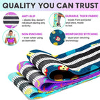 Fabric Resistance Bands for Women & Men – 4 Durable Exercise Bands for Working Out, Non-Slip & Non-Pinching Workout Bands – Multiple Resistance Levels Booty Bands for Legs Butt Glutes Hips Abs & More.
