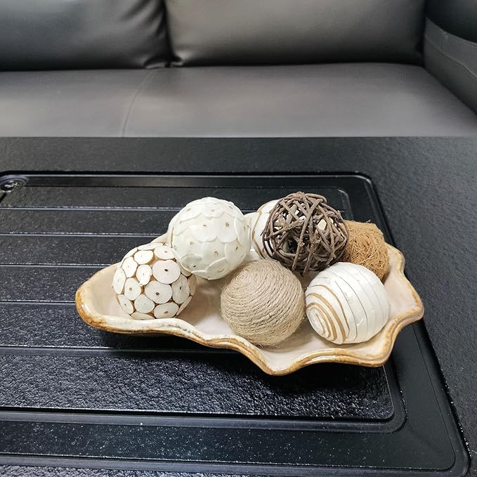 8pcs Decorative Balls for Centerpiece Bowls Filler Decor Orbs Spheres, 2 Inch Rattan Balls for Party Wedding Table Ornaments Decorative House Crafts Hanging DIY Accessories