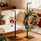 2 Pack Purse Holder Handbag Display Stand: Hanger Rack Showing Bags, Purses, and Wreath, Adjustable Black Hook Stand for Tabletop, Closet, Desk, and Retail Use for Vendors