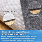 Non-Slip Rug Pads 4 x6 ft, 100% Waterproof Rugs Non Skid Rug Pad for All Floors and Finishes Durable Hardwood Floor Protective Felt Keeps Rugs in Place, Safe and Secure