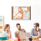 Amazon Basics Cork Bulletin Board, 17" x 23", Pin Board for Office & Home, Wall Organizer with Aluminum Frame, Lightweight, Easy to Install, 3-Pack