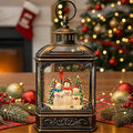 Christmas Snow Globe Swirling Glittering Snowman Choir with Music & Timer, USB Lined/Battery Operated Lighted Water Lantern for Christmas Festival Decoration Gifts