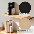 JARLINK Beautiful Decorative Books, Set of 3 Stackable Fake Books for Coffee Table, Shelf & Mantel Decor - Modern Home Decoration with Hidden Storage for Photos, Keepsakes & Living Room Styling, Black