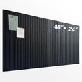 Large Cork Board for Office, 8 Pack Felt Wall Tiles with Slat Wall Paneling and Safe Removable Adhesive Tabs, Felt Bulletin Board Pin Board Cork Boards for Walls - Black