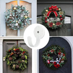 Linwnil 2 Pack Magnetic Wreath Hanger Wreath Holder Wreath Hanger Hook for Metal Front Door for Christmas Decorations (Black) (White, 43mm)