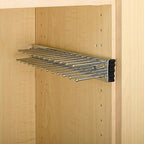 Rev-A-Shelf Pull Out 12" Side Mount Extending Closet Tie & Belt Organization Storage Rack Holder for Up to 23 Ties, Chrome, TRC-12CR