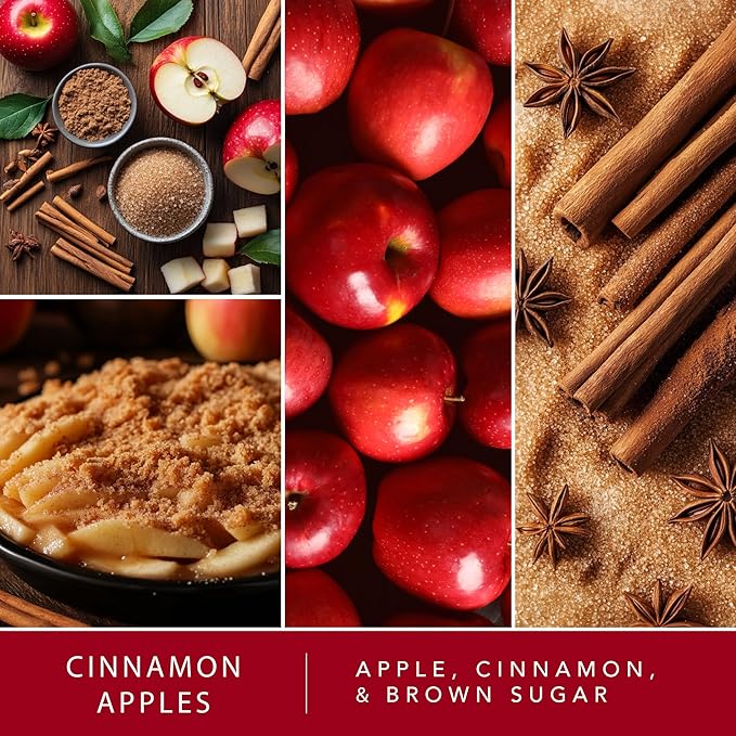 ScentSationals Cinnamon Apples Scented Wax Melts - Apple, Cinnamon, & Brown Sugar, 10oz (24 Cubes)