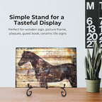 TR-LIFE Plate Stands for Display - 10 Inch Plate Holder Display Stand + Metal Easel Stand for Picture Frame, Decorative Plates, Book, Photo, Collectibles (2 Pack)