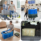 BALEINE 4-Pack Oversized Moving Bags with Reinforced Handles, Heavy-Duty Storage Tote for Clothes, Moving Supplies (Royal Blue, 4-Pack)