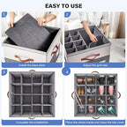 Dayacoco 1 Pack Shoe Organizer for Closet, Fits Up to 16 Pairs, Foldable Shoe Storage Organizer, shoe containers with Clear Cover, Large Shoe Boxes Boot Storage, Adjustable Dividers