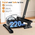 Mini Elliptical, 3-in-1 Elliptical Machine with Handlebars & Resistance Bands, Adjustable Magnetic Resistance & LCD Display, Portable Step Machine Peddler Exerciser for Senior Home Workout