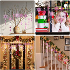 Crystal Snowflake Christmas Tree Decorations - 21pcs Christmas Tree Ornaments Sparkling Dazzling Festival Party Decoration Crystal Snowflake Design Hanging Ornament Holiday Season Home Decor