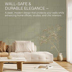 MaxGear Large Cork Boards for Walls 36" x 24", Sage Green Felt Bulletin Board Tiles for Office Decor, 6 Pack Felt Wall Tiles with Slat Paneling, Push Pin Board Home Wall Organizer