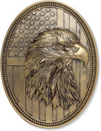 Vintage American Eagle Wall Sculpture, Antique Wall Decor, 4th of July Decor, Hand Painted Wall Decoration with Embossed Eagle Design, 250 Anniversary USA Decor, Patriotic Decoration for Bedroom Living Room Hallway, Housewarming Gifts