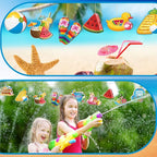 Sintuff 36 Pieces Summer Tree Ornaments Beach Wooden Hanging Ornaments Summer Tree Decorations Hawaiian Pendant Watermelon Flamingo Decorations for Luau Seaside Party Supplies