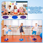 Outus 2 Pcs Balance Disc Inflated Wobble Cushion for Sensory Kids 13. 4 Inch Wiggle Seat Flexible Seating with Hand Pump for Kids Men Women Classroom Exercise Office Home Chair
