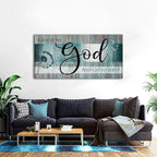 Extra Large Christian Wall Decor Scripture Wall Art Give It to God and Go to Sleep Bedroom Pictures Inspirational Bible Verses Wall Decor Turquoise Teal Religious Artwork Living Room Decoration 30x60"