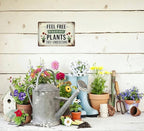 Bestylez Garden Gifts Feel Free to Talk with These Plants They Understand Vintage Gardening Signs for Home Garden Greenhouse Living Room Bedroom Yard Outdoor Decor 8X12 Inch (3373)