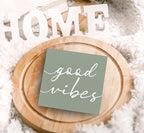 SRADMO Botanical Eucalyptus Leaves Wood Box Sign Desk Decor, Rustic Eucalyptus Leaves Wooden Block Box Sign Decoration For Home Office Shelf Table Decor (Green)