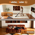 Veken Non Slip Cushioned Rug Pad Gripper 6 x 9 Ft, Felt and Silicone Backing, 1/8 inch Thick Carpet Liner for Hardwood Floors and Finishes, Under Area Rugs Anti Skid Mat, Keep Rugs Safe and in Place