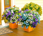 Artificial Flowers for Outdoors Fake Plants, 12pcs Fake Flowers Artificial Plants Outdoor UV Resistant,Silk Faux Flowers Shrubs Greenery Plants for Porch Garden Patio Window Box Decor