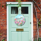 Welcome Spring Summer Hummingbirds Sign for Front Door Decor Spring Floral Wood Door Hanger Sign Spring Decorations Seasonal Farmhouse Wreath Wall Hanging Sign for Home Outdoor Outside Porch 12”x12”