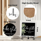 Home Decor, Farmhouse Be Still And Know That I Am God Shelf Decor For Living Room, Christian Gifts For Women Men, Entryway Tv Stand Fireplace Mantle Coffee Table Decoration (Still-11)