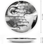Lina Cavalieri Plate, Wall Decorative Plate, Mysterious Face Plate Wall Hanging Decoration,Including Bracket And Special Spring HooK,style-3,7inch