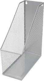 YBM HOME Mesh Steel Deluxe Magazine Rack, Extra Wide Magazine File Holder (1, Silver)
