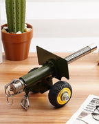 Firecracker Cannon, Stainless Steel Mini Cannon Model Shoots Firecrackers, Military Collectible Ornaments, Robust 4 lbs Construction, Home Decor Collectible Vehicles Toy Gift, Green
